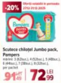 Pampers - Scutece chiloțel Jumbo pack