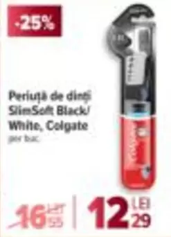 Periuță de dinți SlimSoft Black/ White