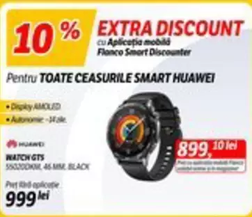 Huawei - WATCH GTS 550200KM, 46 MM BLACK