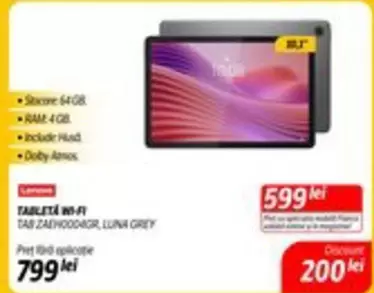 Lenovo - TABLETA WI-FI TAB ZA7H0004GR, LUNA GREY