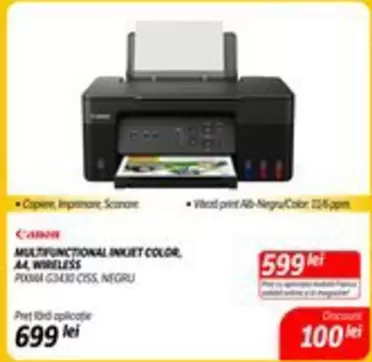 MULTIFUNCTIONAL INKJET COLOR, A4, WIRELESS PIXMA G3430 CISS, NEGRU