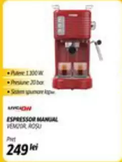 ESPRESSOR MANUAL VEMDOR ROSU