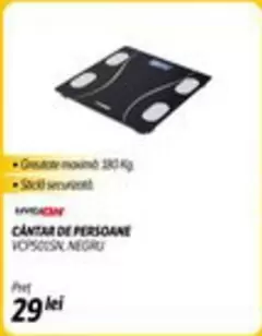 CÂNTAR DE PERSOANE VCP500SN NEGRU