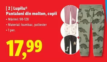 Pantaloni din molton, copii