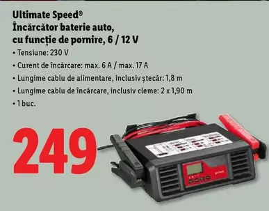 Încărcător baterie auto, cu funcție de pornire, 6/12 V
