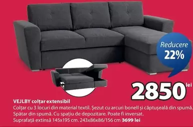 VEJLBY colțar extensibil