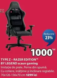 TYPE Z - RAZER EDITION BY LEGEND scaun gaming