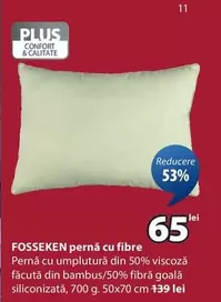 pernă cu fibre