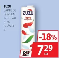Zuzu - LAPTE DE CONSUM INTEGRAL