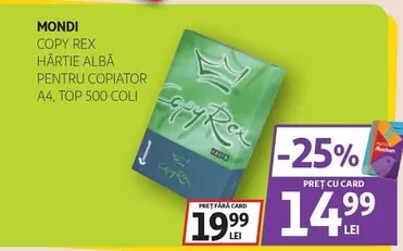 Auchan - COPY REX HÄRTIE ALBA PENTRU COPIATOR A4, TOP 500 COLI