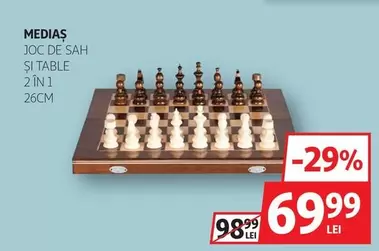 JOC DE SAH ȘI TABLE 2 ÎN 1 26CM