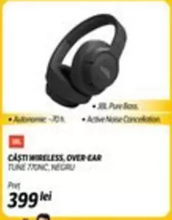 Jbl - CASTI WIRELESS, OVER-EAR TUNE TIONC, NEGRU