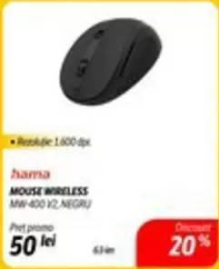 MOUSE WIRELESS MW-400 V2 NEGRU