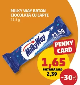 BATON CIOCOLATĂ CU LAPTE