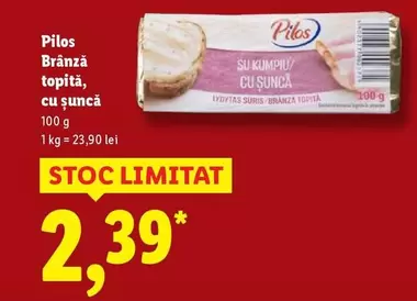 Brânză topită, cu șuncă