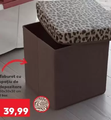 Taburet cu spațiu de depozitare