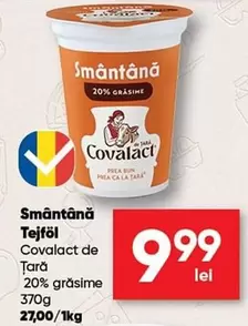 Smântână Tejföl Covalact de Țară