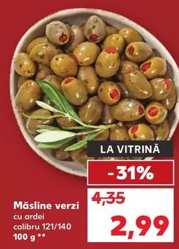 Măsline verzi cu ardei