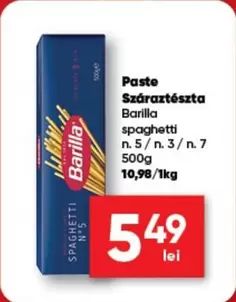 Száraztészta spaghetti n. 5 / n. 3 / n. 7