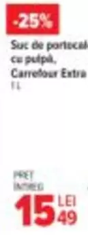 Suc de portocale cu pulpă