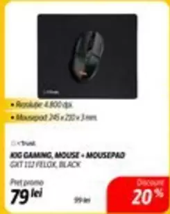 GAMING, MOUSE + MOUSEPAD