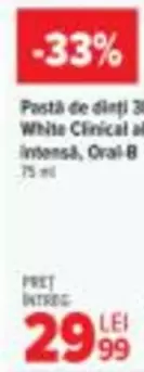 Pastă de dinți 3D White Clinical alb Intensă