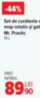 Set de curatenie cu mop rotativ şi gale