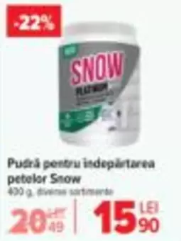 Pudră pentru îndepărtarea petelor