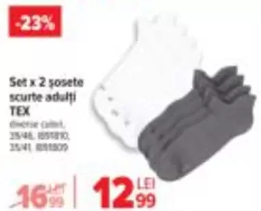 Set x 2 șosete scurte adulți