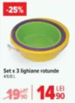 Set x 3 lighiane rotunde