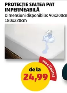 PROTECȚIE SALTEA PAT IMPERMEABILĂ