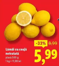 Lămãi cu coajă netratată