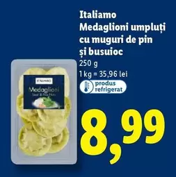 Medaglioni umpluți cu muguri de pin și busuioc