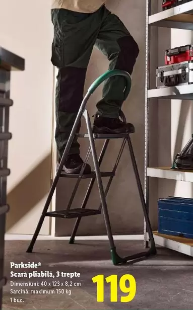 Scară pliabilă, 3 trepte