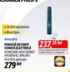 Philips - PERUTA DE DINTI SONICA ELECTRICA SONICARE 4300 SERIES HX6812/42, MALIBU
