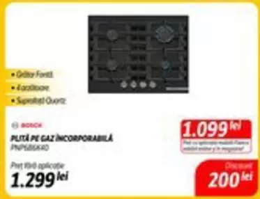 Bosch - PLITA PE GAZ INCORPORABILA PNP6B6A90