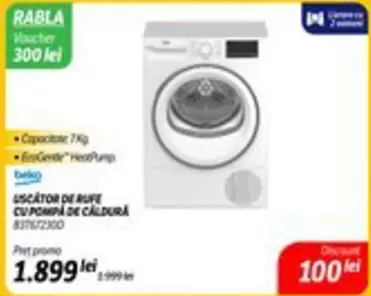 Beko - USCATOR DE RUFE CU POMPA DE CALDURA 837672300