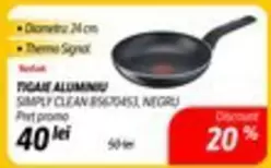 Tefal - TIGAIE ALUMINIU SIMPLY CLEAN 85670453 NEGRU