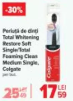 Total -  Whitening Restore Soft Single/ Foaming Clean Medium Single