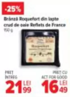 Brânză Roquefort din lapte crud de cale Reflets de France