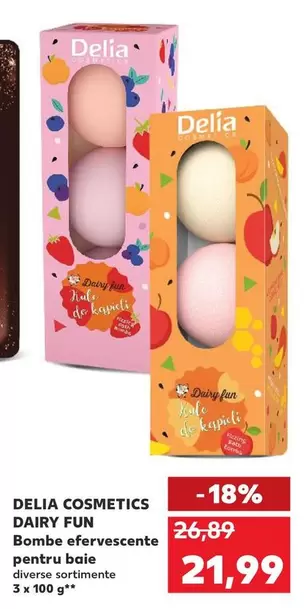 DAIRY FUN Bombe efervescente pentru baie