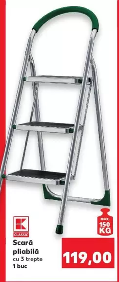 Scară pliabilă cu 3 trepte