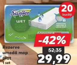 Rezerve umedă mop plat