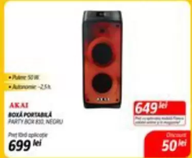 BOXA PORTABILA PARTY BOX 830, NEGRU