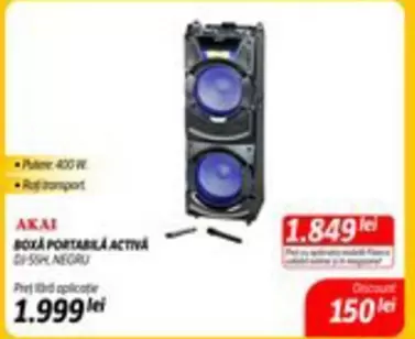 BOXA PORTABILA ACTIVA DSSPL NEGRU