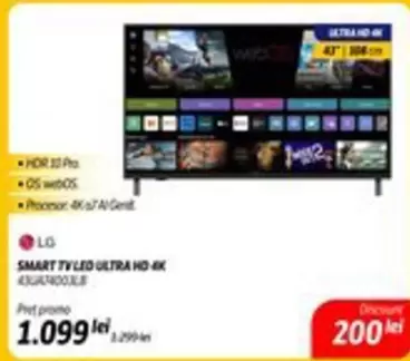 Lg - SMART TV LED ULTRA HD 4K 43UQ74003LB