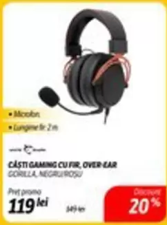 CASTI GAMING CU FIR, OVER EAR