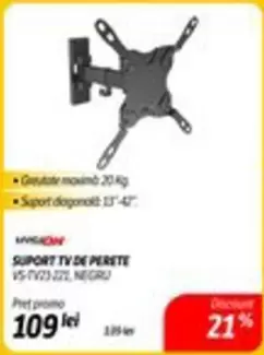 SUPORT TV DE PERETE VS-FV23222, NEGRU