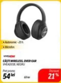 CASTI WIRELESS, OVER-EAR VHEAD001R NEGRU