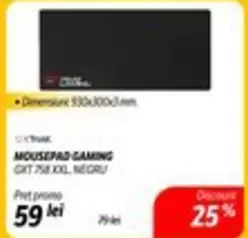MOUSEPAD GAMING GXT 758 XXL, NEGRU